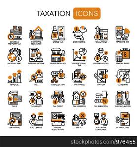 Taxation , Thin Line and Pixel Perfect Icons