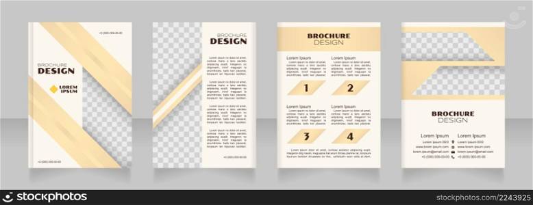 Taxes regulations blank brochure design. Template set with copy space for text. Premade corporate reports collection. Editable 4 paper pages. Syncopate, Poller One, Arial Regular fonts used. Taxes regulations blank brochure design