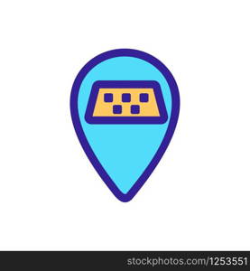 Taxi address icon vector. Thin line sign. Isolated contour symbol illustration. Taxi address icon vector. Isolated contour symbol illustration