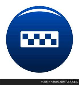 Taxi cab icon vector blue circle isolated on white background . Taxi cab icon blue vector