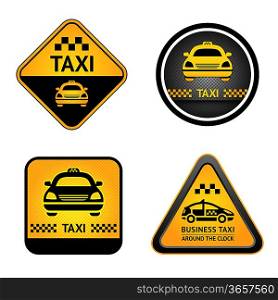 Taxi cab set stickers