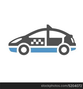 Taxi car- gray blue icon isolated on white background. Urban transport icon