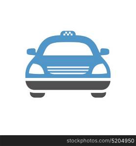 Taxi car - gray blue icon isolated on white background. Urban transport icon