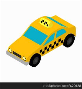 Taxi car isometric 3d icon on a white background. Taxi car isometric 3d icon