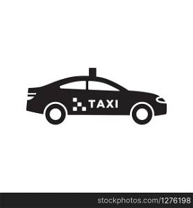 taxi icon in trendy flat design