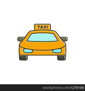 taxi icon in trendy flat design