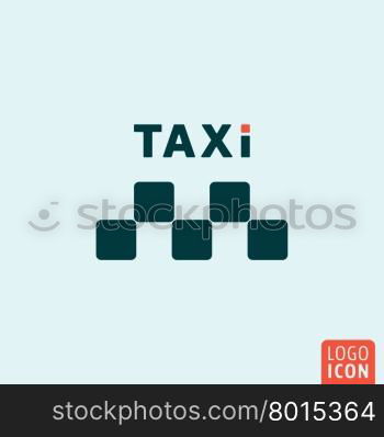 Taxi icon. Taxi logo. Taxi symbol. Taxi service icon isolated, minimal design. Vector illustration