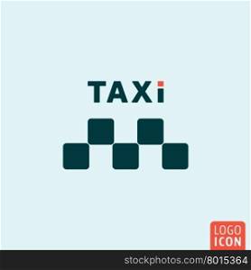 Taxi icon. Taxi logo. Taxi symbol. Taxi service icon isolated, minimal design. Vector illustration