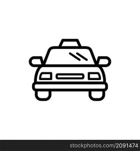 taxi icon vector line style