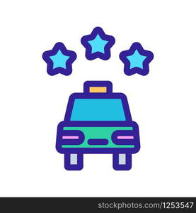 Taxi icon vector rating. Thin line sign. Isolated contour symbol illustration. Taxi icon vector rating. Isolated contour symbol illustration