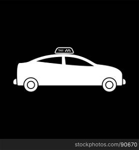 Taxi it is white icon .. Taxi it is white icon . Flat style .