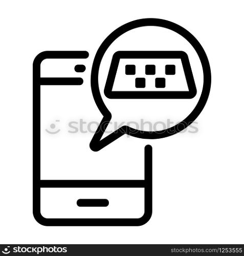 Taxi phone icon vector. Thin line sign. Isolated contour symbol illustration. Taxi phone icon vector. Isolated contour symbol illustration