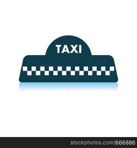 Taxi Roof Icon. Shadow Reflection Design. Vector Illustration.