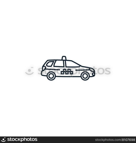 Taxi service creative icon line from services Vector Image