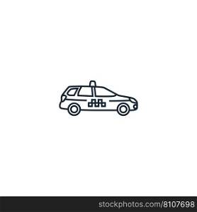 Taxi service creative icon line from services Vector Image