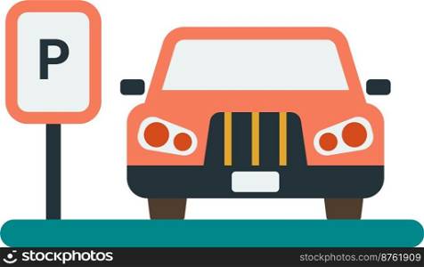 taxi stand illustration in minimal style isolated on background