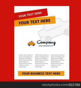 Taxi Title Page Design for Company profile ,annual report, presentations, leaflet, Brochure Vector Background