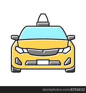 taxi transport vehicle color icon vector. taxi transport vehicle sign. isolated symbol illustration. taxi transport vehicle color icon vector illustration