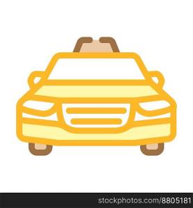 taxi transport vehicle color icon vector. taxi transport vehicle sign. isolated symbol illustration. taxi transport vehicle color icon vector illustration