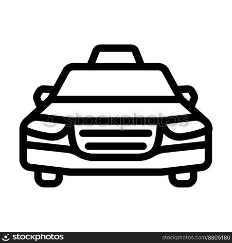 taxi transport vehicle line icon vector. taxi transport vehicle sign. isolated contour symbol black illustration. taxi transport vehicle line icon vector illustration