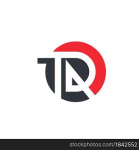td or trd letter icon illustration vector design template