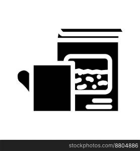 tea artichoke glyph icon vector. tea artichoke sign. isolated symbol illustration. tea artichoke glyph icon vector illustration