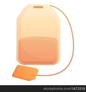 Tea bag icon. Cartoon of tea bag vector icon for web design isolated on white background. Tea bag icon, cartoon style