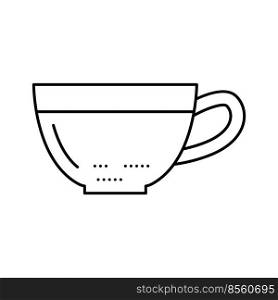 tea beverage drink line icon vector. tea beverage drink sign. isolated contour symbol black illustration. tea beverage drink line icon vector illustration