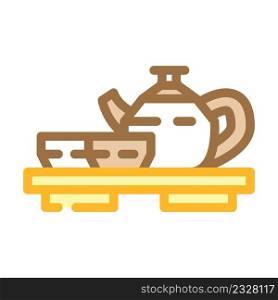 tea chinese color icon vector. tea chinese sign. isolated symbol illustration. tea chinese color icon vector illustration