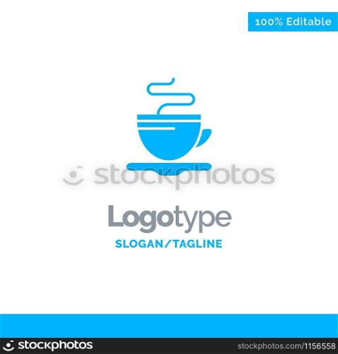 Tea, Cup, Coffee, Hotel Blue Business Logo Template