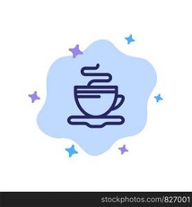 Tea, Cup, Coffee, Hotel Blue Icon on Abstract Cloud Background