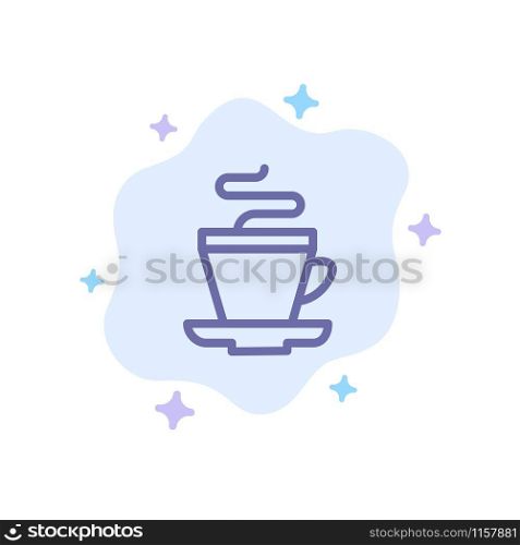 Tea, Cup, Coffee, Indian Blue Icon on Abstract Cloud Background