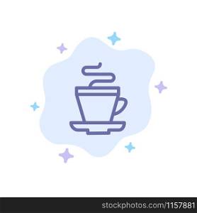 Tea, Cup, Coffee, Indian Blue Icon on Abstract Cloud Background