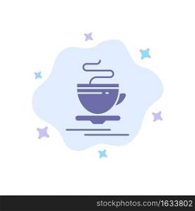 Tea, Cup, Hot, Hotel Blue Icon on Abstract Cloud Background