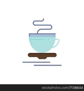 Tea, Cup, Hot, Hotel Flat Color Icon. Vector icon banner Template