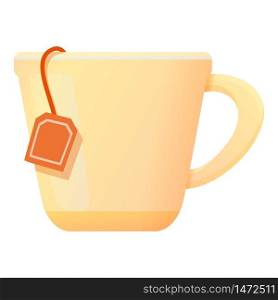 Tea cup icon. Cartoon of tea cup vector icon for web design isolated on white background. Tea cup icon, cartoon style