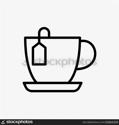 tea cup icon line style