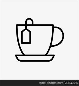 tea cup icon line style