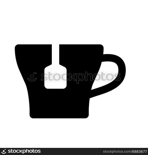 tea cup, icon on isolated background,