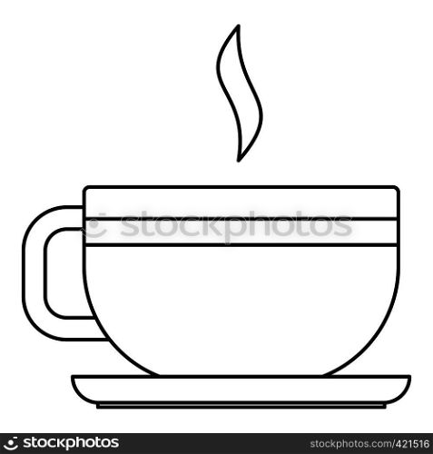 Tea cup icon. Outline illustration of tea cup vector icon for web. Tea cup icon, outline style
