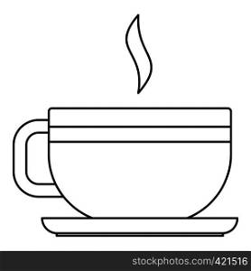 Tea cup icon. Outline illustration of tea cup vector icon for web. Tea cup icon, outline style