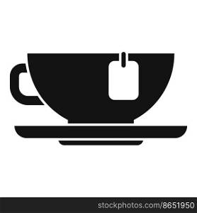 Tea cup icon simple vector. Waiting area. Airport patient. Tea cup icon simple vector. Waiting area
