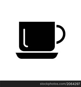 tea cup icon vector black color