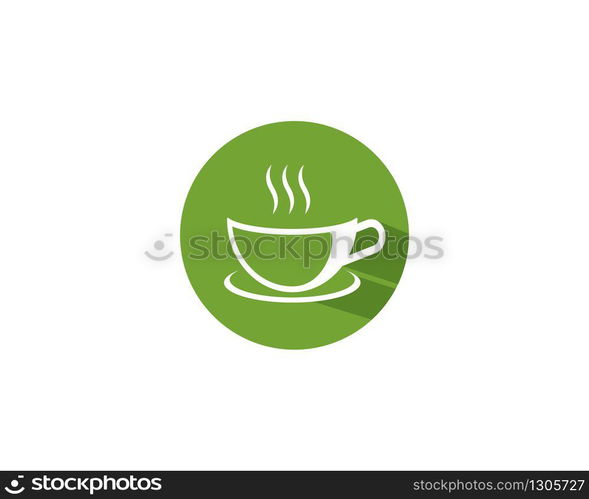 Tea cup logo template vector icon illustration design