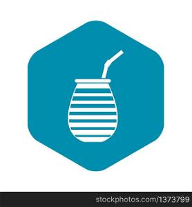 Tea cup used mate or terere in Argentina icon. Simple illustration of tea cup used mate or terere in Argentina vector icon for web. Tea cup used mate or terere in Argentina icon