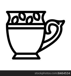 tea drink cup line icon vector. tea drink cup sign. isolated contour symbol black illustration. tea drink cup line icon vector illustration