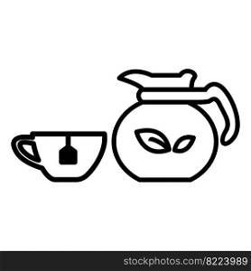 Tea drink icon vector design template