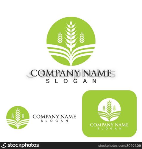 Tea garden logo and symbol vector