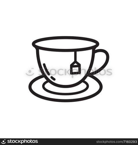 tea icon vector logo template in trendy flat style
