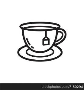 tea icon vector logo template in trendy flat style